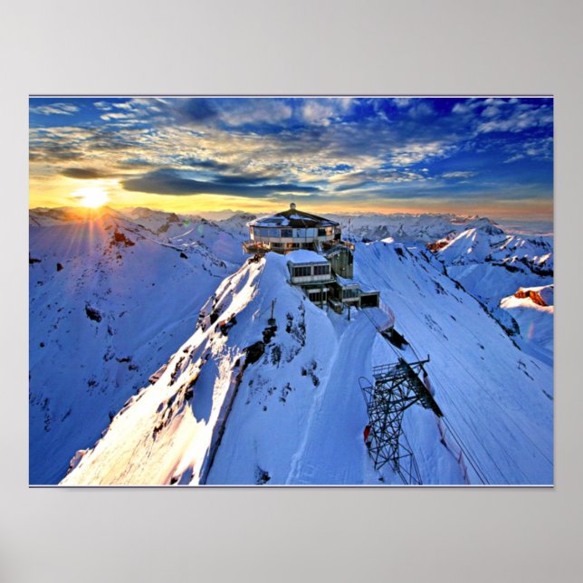 Poster Sommet de Schilthorn (Devant)