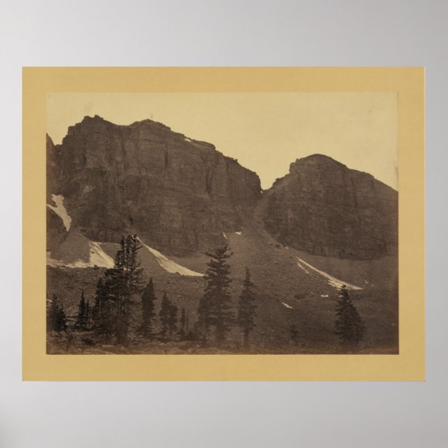 Poster Sommet d'Uinta, rivière Head Bear, Wyoming 1872 (Devant)