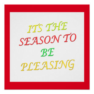 Poster Son beau logo de Noël de saison mixte