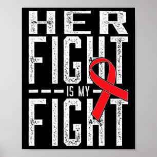 Poster Son combat est ma lutte Conscience du cancer du sa