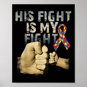 Poster Son Combat Est Ma Sensibilisation sur l'autisme De