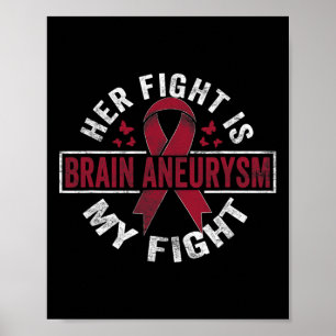 Poster Son combat est mon combat Cerveau Aneurysme Sensib