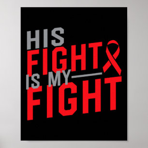 Poster Son combat est Mon combat Conscience du cancer du 
