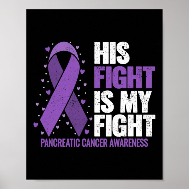 Poster Son Combat Est Mon Combat Conscience Du Cancer Pan (Devant)