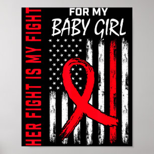 Poster Son Combat Est Mon Combat Fille Maladie Cardiaque