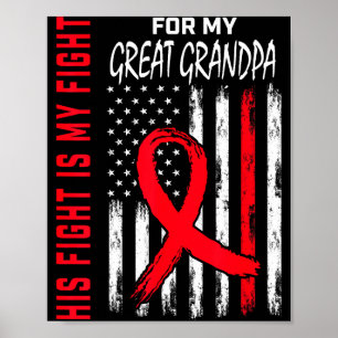 Poster Son combat est mon combat Maladie cardiaque grand-