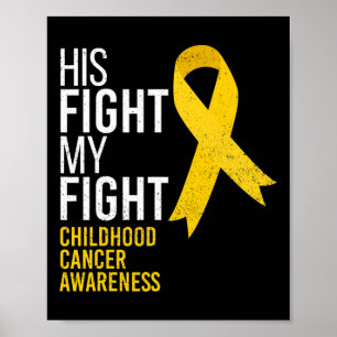 Poster Son combat est mon combat Sensibilisation au cance