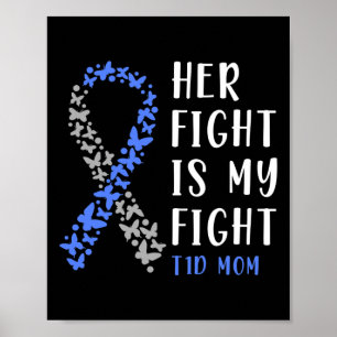 Poster Son combat est mon combat T1d Maman - Sensibilisat