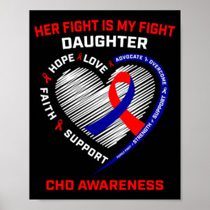 Poster Son Combat Fille Maladie Cardiaque Congénitale Sen