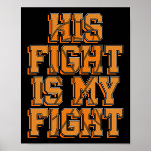 Poster Son Combat Ma Lutte Crps Sensibilisation Orange Ri