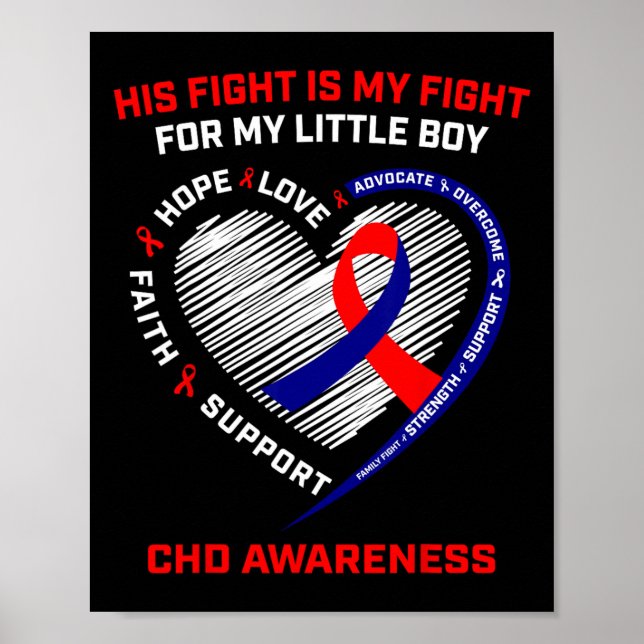 Poster Son combat Petit Garçon Fils Conscience de l'Enfan (Devant)