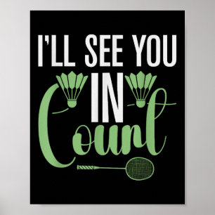 Poster Son Dans Mon Volant de badminton Adn Racket Badmin