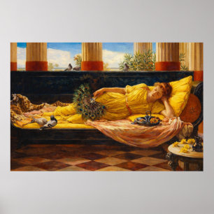Poster Son doux faire rien par John William Waterhouse