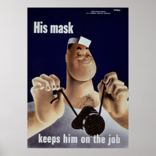 Poster Son masque