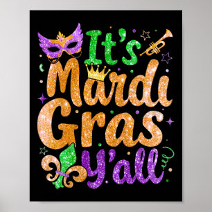 Poster Son Masque Mardi Gras Yall Mardi Gras Party