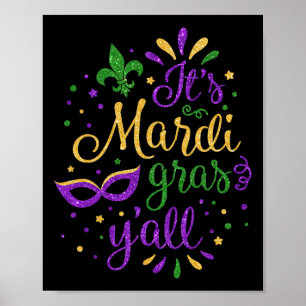 Poster Son Masque Mardi Gras Yall Mardi Gras Party