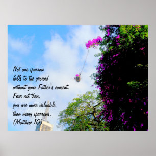 Poster Son oeil est sur le moineau