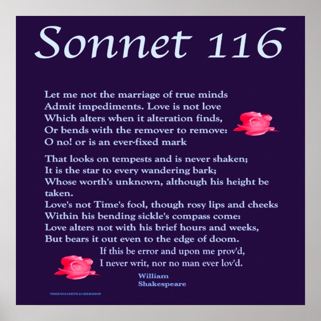 Poster Sonnet 116 (Devant)