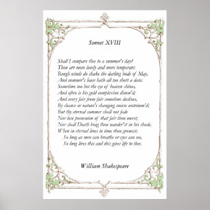 Poster Sonnet # 18 par William Shakespeare
