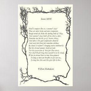 Poster Sonnet # 18 par William Shakespeare