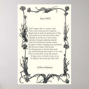 Poster Sonnet # 18 par William Shakespeare