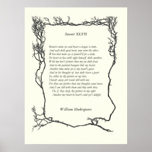 Poster Sonnet # 47 par William Shakespeare