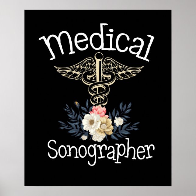 Poster Sonographe Médicale mignon Sonographie Cadeau (Devant)