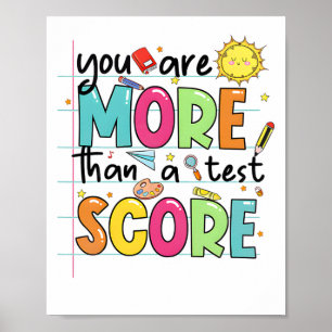 Poster Sont Plus Qu'Un Test Score Enseignant Test Da Test