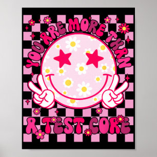 Poster Sont Plus Qu'Un Test Score Test Jour Smile Hippi