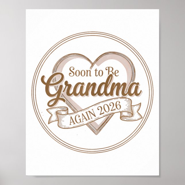 Poster Soon To Be Grandma Again 2026 Loading Pregnancy An (Devant)