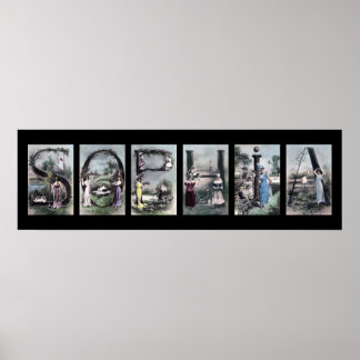 Poster SOPHIA Alphabet Lettre Nom Art