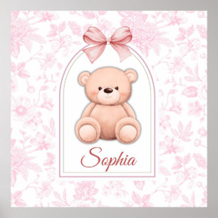 Poster Sophia   Conception personnalisée d'ours en peluch