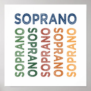 Poster Soprano coloré