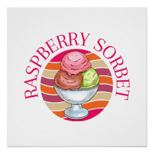 Poster Sorbet de framboise