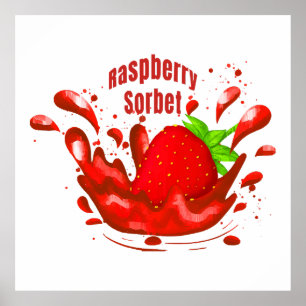 Poster Sorbet framboise