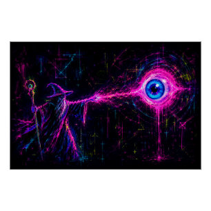 Poster Sorcier néon