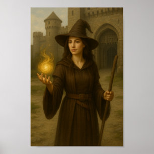 Poster Sorcière à la porte du Château - Power Stands Watc