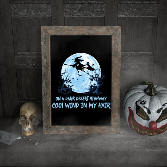 Poster Sorcière Chambres Sur Une Route Du Désert Sombre (Créateur téléchargé)