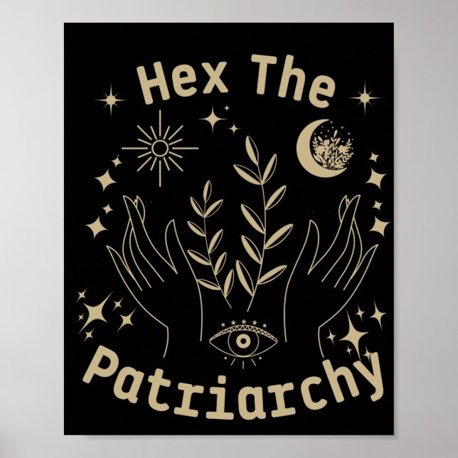 Poster Sorcière féministe, Hex Le Patriarcat (Devant)