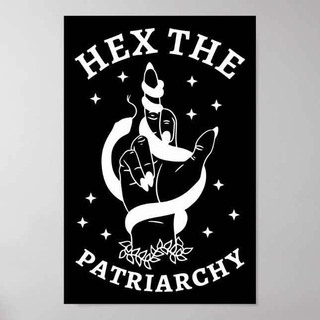 Poster Sorcière féministe - Hex Le Patriarcat III (Devant)