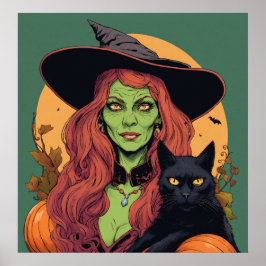 Poster Sorcière - Halloween