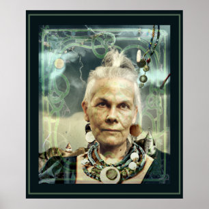 Poster Sorcière verte