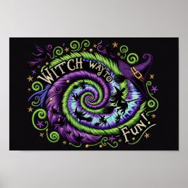 Poster Sorcière Whimsical Comment Amuser Halloween Design