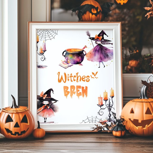 Poster Sorcières Brew fête d'Halloween (Créateur téléchargé)