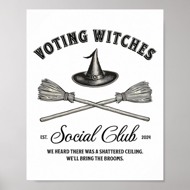 Poster Sorcières Électorales Halloween Pour Kamala Femini (Devant)