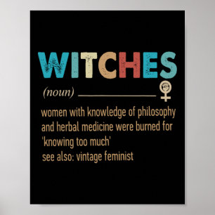Poster Sorcières féministes Définition Femmes ayant une c