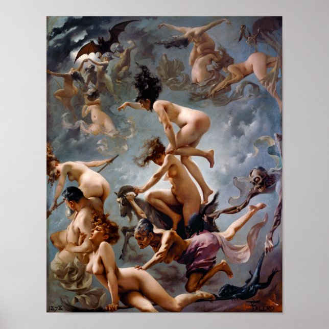 Poster Sorcières qui vont à leur Sabbat | Falero | (Devant)