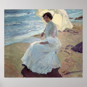 Poster Sorolla - Clotilde Sur La Plage
