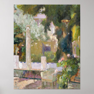Poster Sorolla - Les jardins de la maison familiale