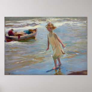 Poster Sorolla - Nina Sur La Plage, Valence